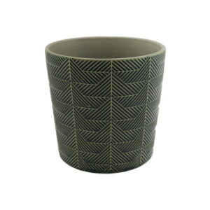 Pot Dark 17Cm, 2 Colors Green And Grey
