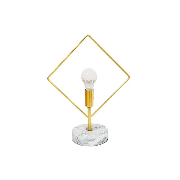 Marble & metal table lamp