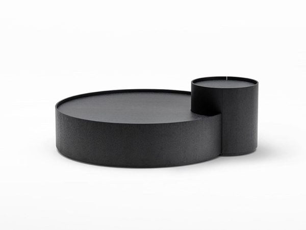 Doppio Round coffee table with storage space