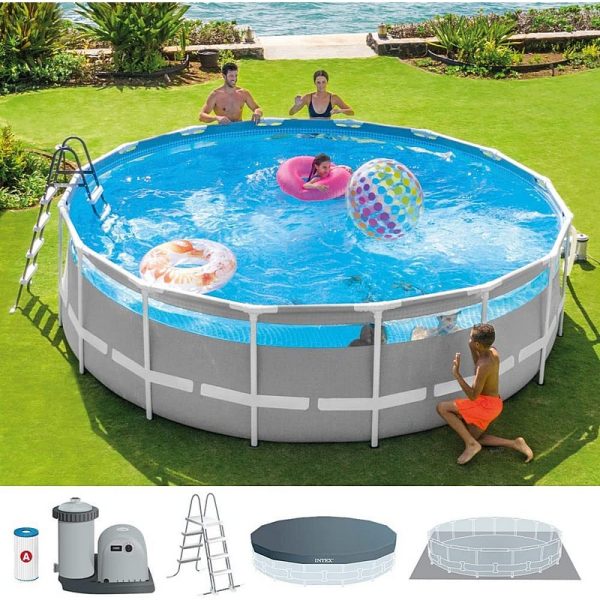 Intex - Prism Frame Clearview Pool Set, 488 x 122 cm