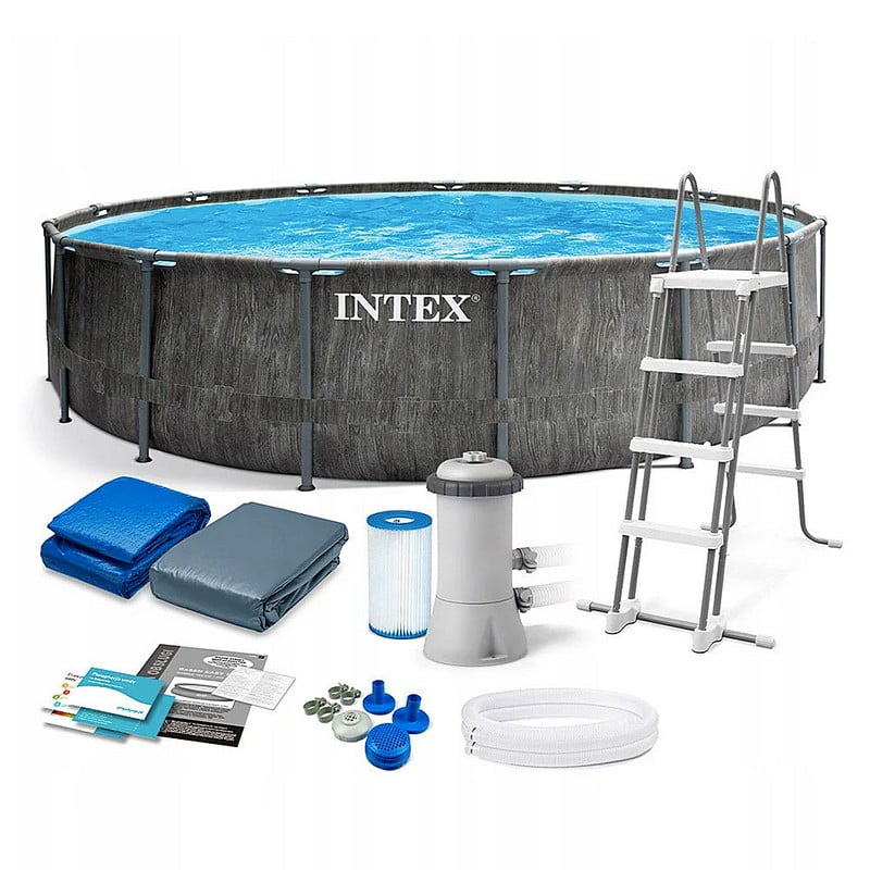 Intex - Prism Greywood Premium Pool Set 457 x 122 cm | Wonderbayt