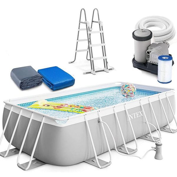 Intex - Prism Rectangular Frame Pool Set, 488 x 244 x 107 cm