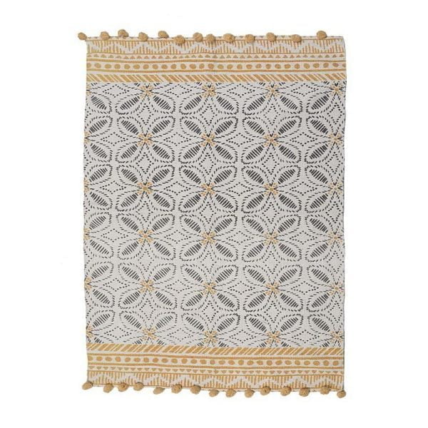 Cotton rug with patterns