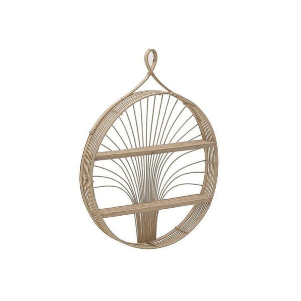 Rattan wall shelf natural