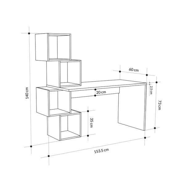 Balance Working Table - White & Anthracite - Image 3