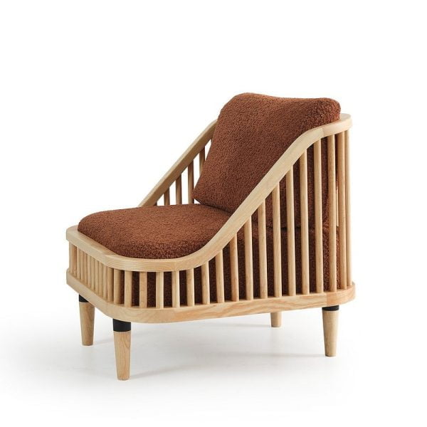 Armchair With Wood striped body