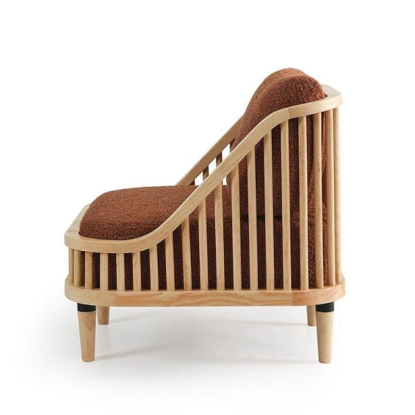 Armchair With Wood striped body - Image 3