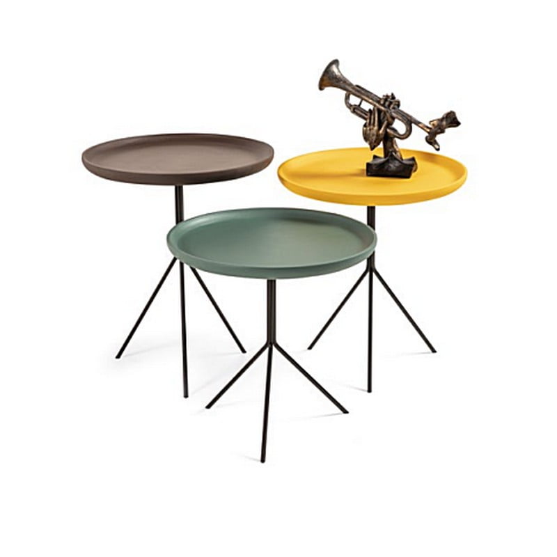 Set of 3 colored side tables | Wonderbayt