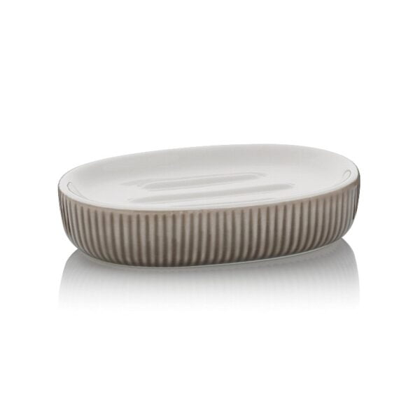 Kela Soap dish Ava stone grey Ceramic