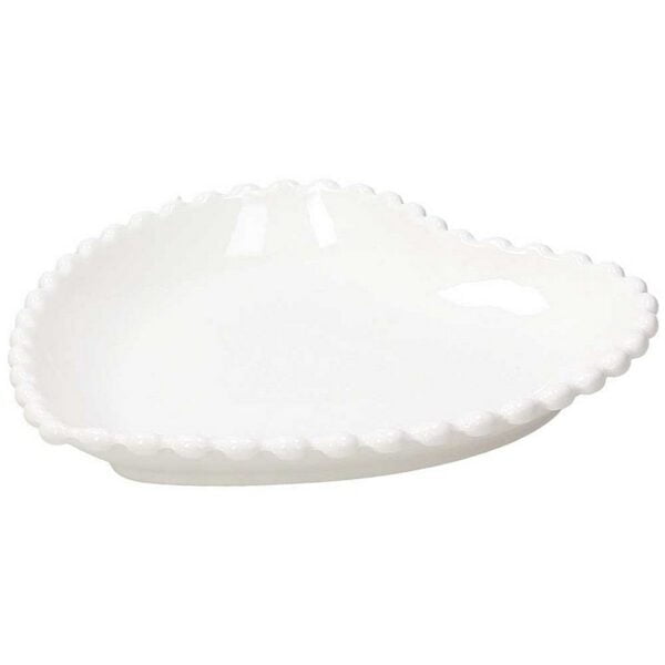 Tognana Plate Heart-Shape 20cm Ornament Pearl