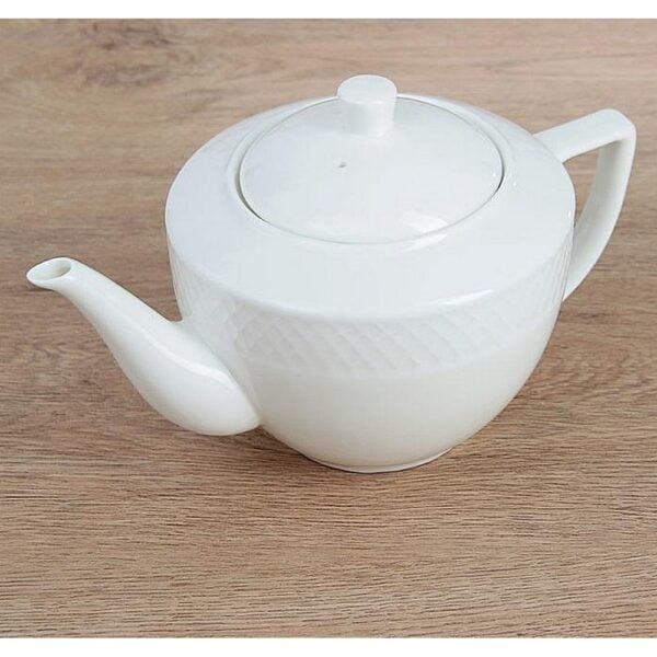 White Teapot 900ml - Image 2