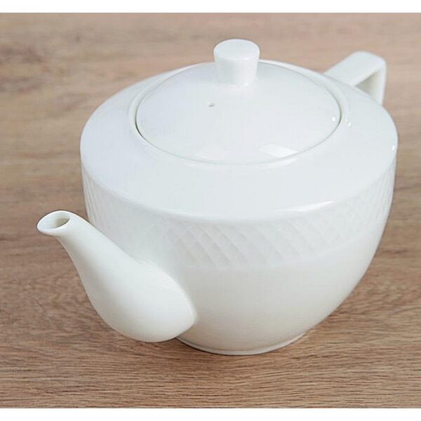 White Teapot 900ml - Image 5