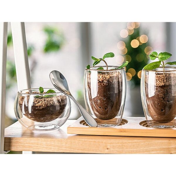 Double-Wall Vacuum Sealed Thermo Glass Bowl - Image 8