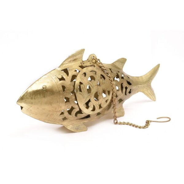 Iron Cutwork Fish T-Light Holder