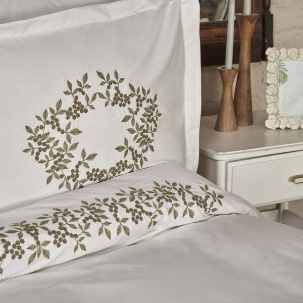 Casandra Cotton Double Embroidered Duvet Cover Set - Image 6