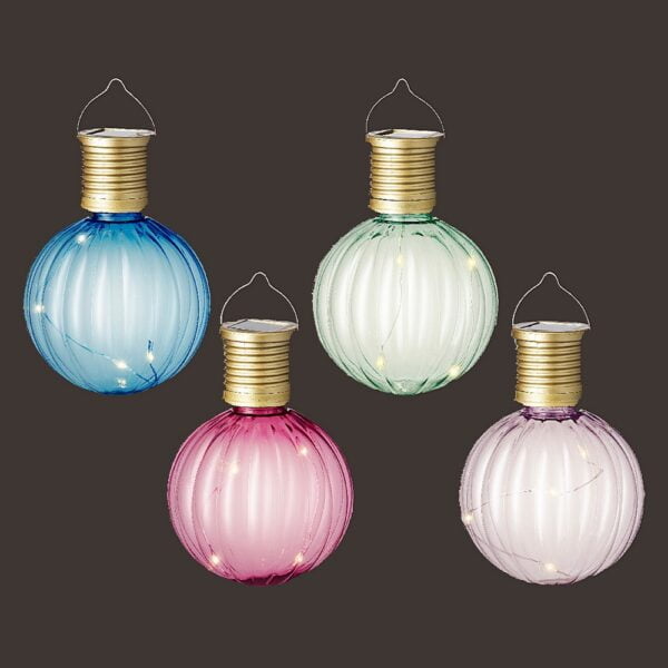 Solar bulb plastic warm white. 4 colors. Sold Separately