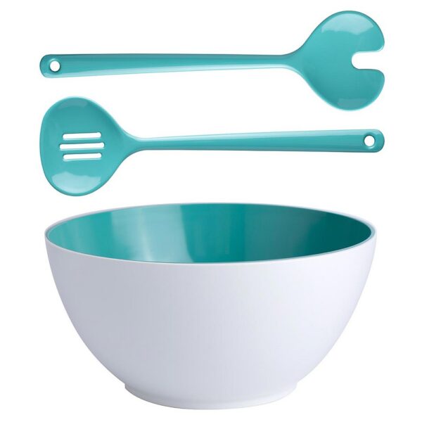 Summer Melamine Salad Bowl With Cutlery