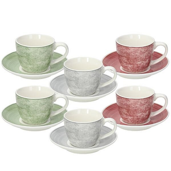 Tognana Coffee Cup & Saucer Set of 6 Iris Petra