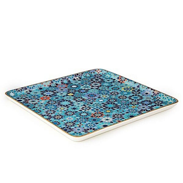 Square Platter Large Moucharabieh Blue - Image 2