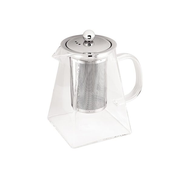 Square glass tea pot with filter - Image 2