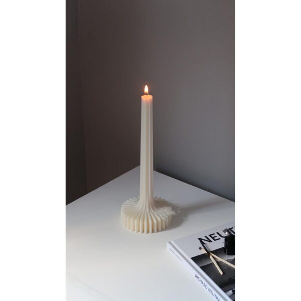 Ribbed Pillar Candle