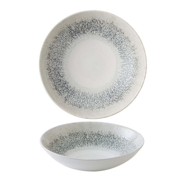 Studio Prints Fusion Agate Grey Coupe Bowl