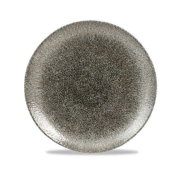 Raku Quartz Black Coupe Plate 26cm