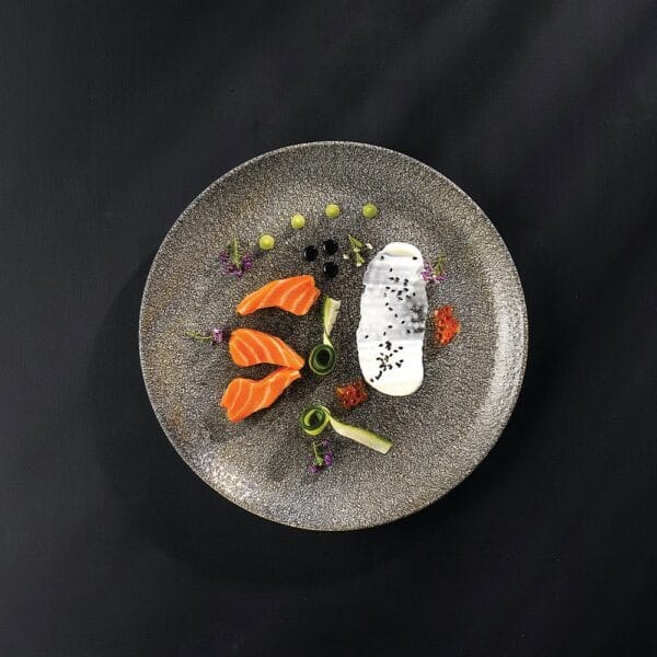 Raku Quartz Black Coupe Plate 26cm - Image 2