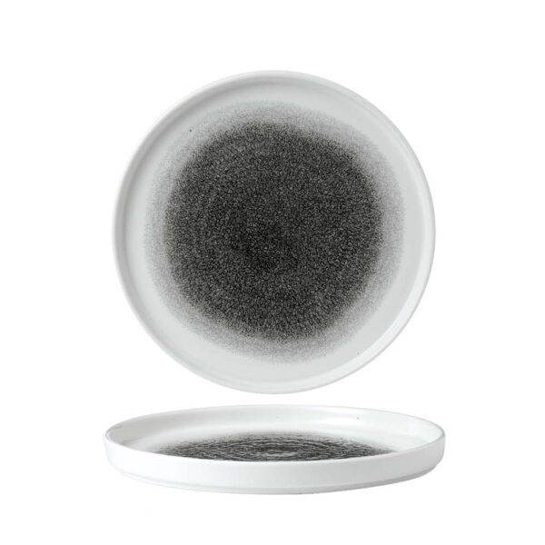 Raku Quartz Black Walled Plate 26cm