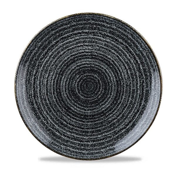 Homespun Black Coupe Plate 28cm