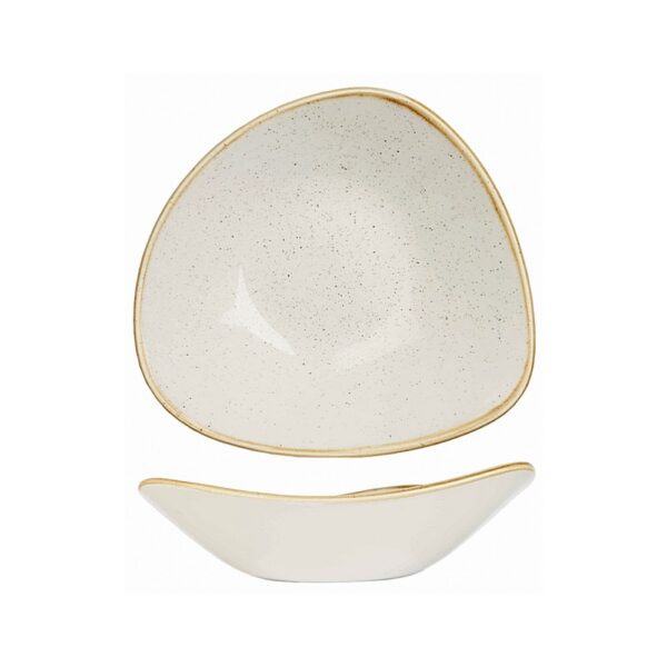 Stonecast Barley White Triangle Bowl