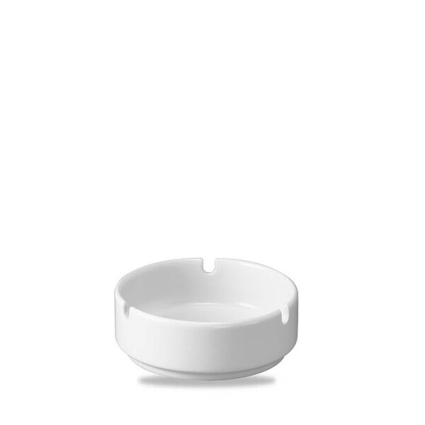 Round Ashtray White Porcelaine 10cm