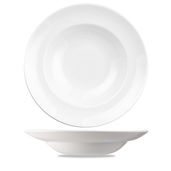 White Equation Rimmed Bowl 31cm