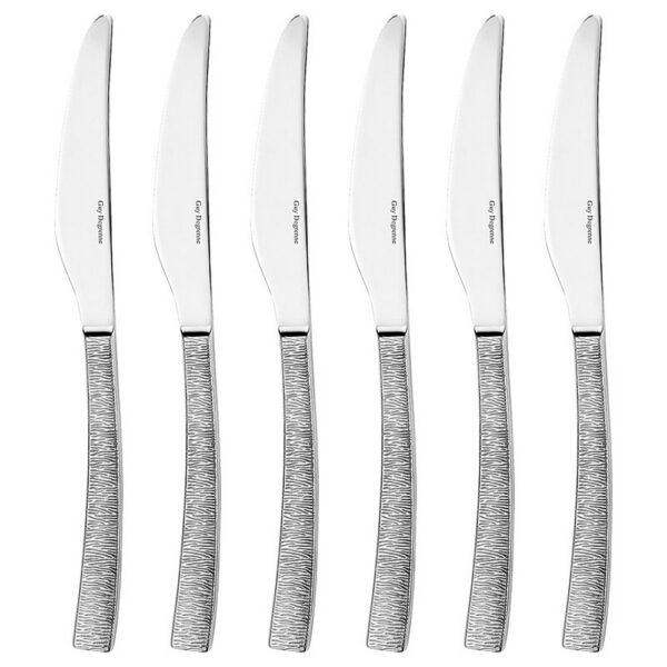 Dessert Knife Solid Handle Serrated Set of 12 - Astree Cisele