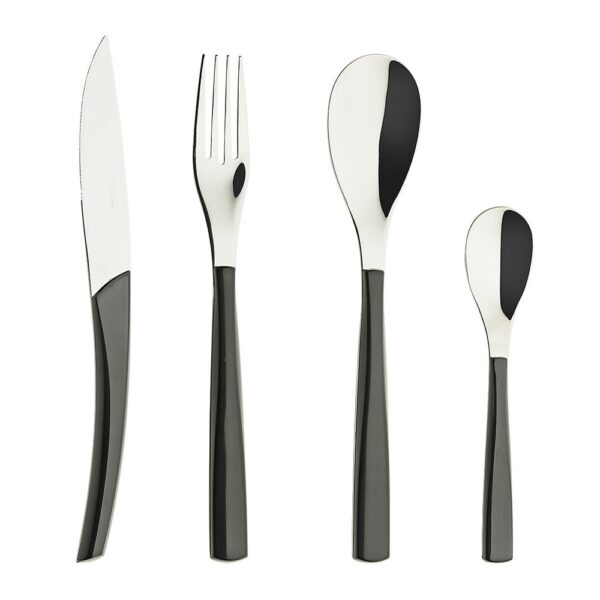 Cutlery Set of 24 Gift Box Serrated - Quartz Miroir - Image 2