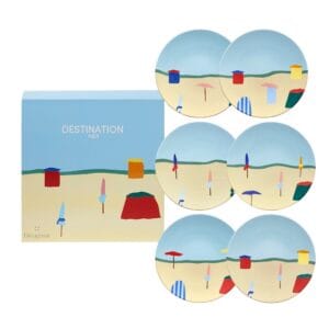 Round Plates 23cm Set of 6 - Destination Mer