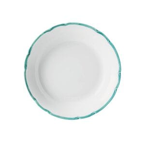 Round Green Galon Coupe Plate 19cm - Reminiscence