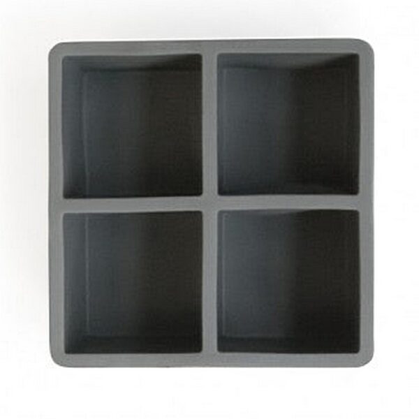 Ice Cube Tray, Square - Rubber Gray