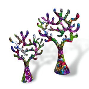Multi-Color Tree Resin Statue