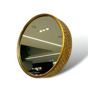 Gold Round Iron Mirror