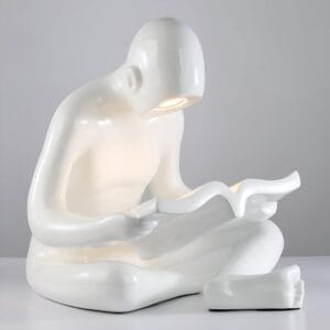 Reader Fiberglass Lamp Sculpture