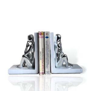 Chrome Finish Resin Bookend