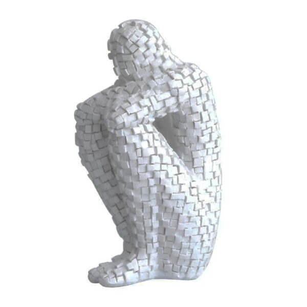 Sitting Man Mosaic Resin Statue