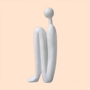 Minimalist Sitting Resin Statue