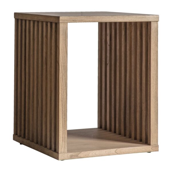 Hollow Wooden Side Table - Image 4