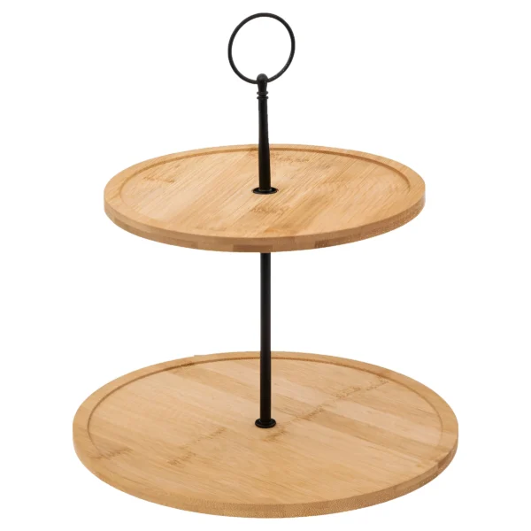 2 Tier Bamboo Server Stand Rio