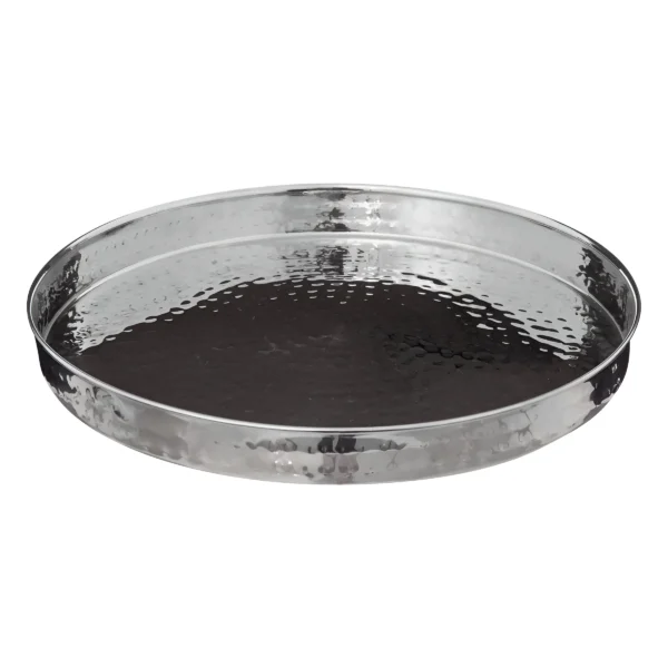 Hammered Stainless Steel Tray 35cm
