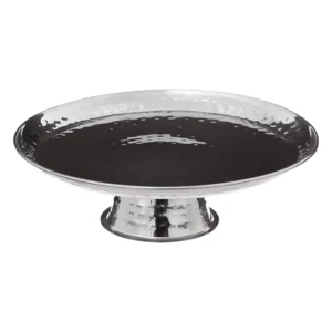Hammered Stainless Steel Cake Stand 26cm