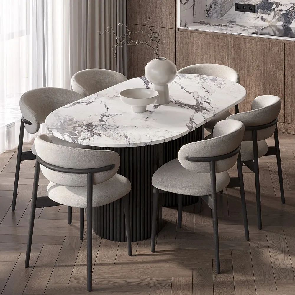 Dune Dining Table with 8 Chairs & buffet | Wonderbayt