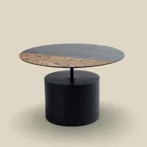 Coffee Table With Cylindrical Base